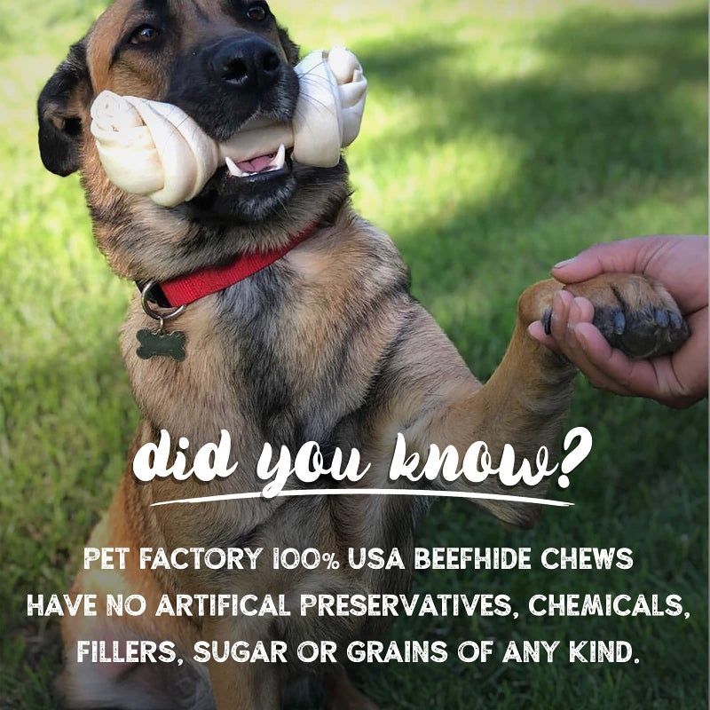 Pet Factory 100% Made in USA Beefhide 7" Braided Sticks Dog Chew Treats - Natural Flavor, 6 Count/1 Pack - Image 5